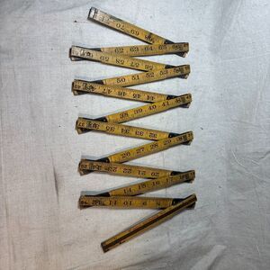 Vintage Folding Wooden Ruler Lufkin Red End x46 Extension Rule 72" Made in USA